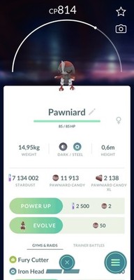 Pokémon Trade Go Pawniard X10 - LUCKY CHANCE