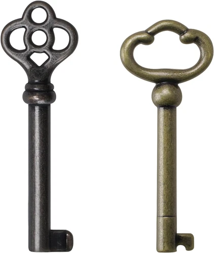 Universal Antique Brass Skeleton Keys - Ideal for Restoring Vintage Furniture - product listing photo