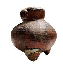 Textured Drip Glade Vase Pot VTG '83 Signed Nelson Brown Ceramic Organic Form