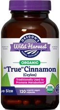 Oregon's Wild Harvest Organic True Cinnamon Ceylon 120 Count Vegan Capsules