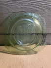 Vintage Green Uranium / Vaseline Sylvan Federal Glass "Parrot" Butter Bottom