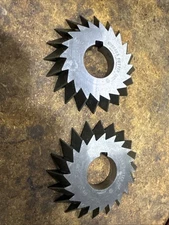 Niagara Cutter 4” X 1/2” RH/LH 45’ Cutters Lot Of Two 1 1/4” Arbor Hss