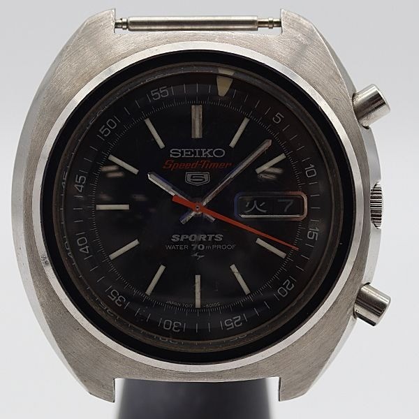 Seiko Five Speed Timer 7017-6010 Black Dial AT/Automatic Men's Watch Deadstock