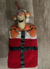 Tigger Christmas Present hanging gift bag / stocking for small gifts