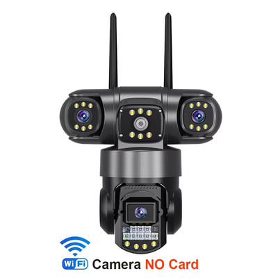 Pro Wifi IP Camera Outdoor 12MP 6K Triple Lenses Triple Screens Security Video