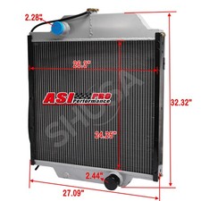 4 Row  Aluminum Tractor Radiator For Agco Allis Chalmers 7000 70260432