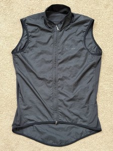 Catella Gray Nylon Cycling Windshirt Vest M Full Zip Rear Pocket Logo