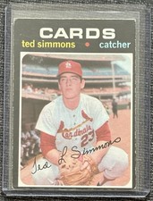 1971 O-Pee-Chee OPC Ted Simmons Rookie Card #117 Cardinals VG. rookie card picture