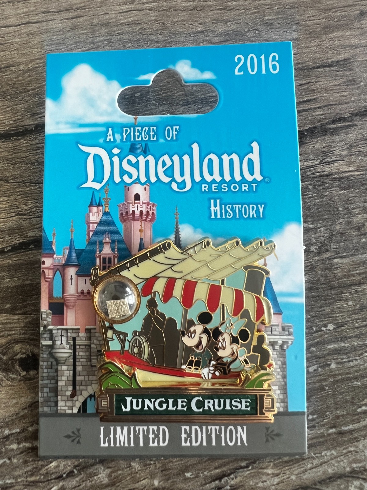 Disney DLR Piece of Disneyland History LE 2000 Pin Jungle Cruise Mickey Minnie