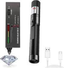 Diamond Tester Kit, High Accuracy Pen with Torch, Thermal Conductivity Meter