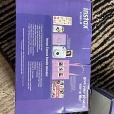 FUJIFILM instax mini 12 Instant Film Camera Holiday Bundle Pastel Blue