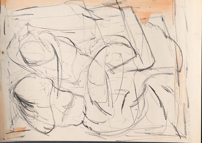 Tony Underhill 1923-77 Australian British Artist c1962 Wax Crayon Drawing K