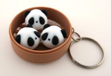 Panda Dim Sum Bun Keychain - Kawaii Animal Charm