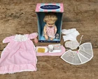 Vintage 1970 Baby Rosebud Doll with original box, clothes and accessories