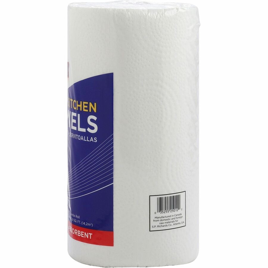 Genuine Joe 250-sheet Perforated Roll Towels - 2 Ply - 8" X 11" - 250