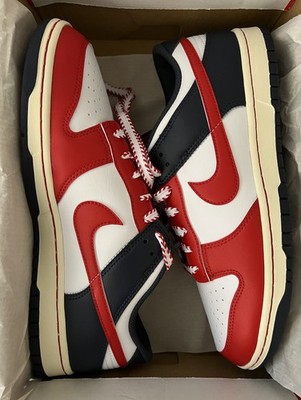 Nike Dunk Low Retro Sneakers Boston Red Sox Blue/Red/White  display picture 2