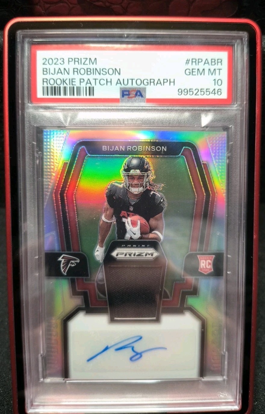 Bijan Robinson Panini Impeccable Rookie Patch Autographs #RPABR Silver