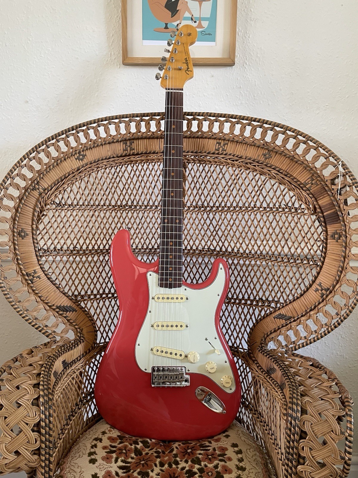 Fender American Vintage II 1961 Stratocaster Electric Guitar Fiesta Red