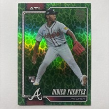 2026 Topps Series 1 Rookie Didier Fuentes Green Holiday Parallel ATL Braves