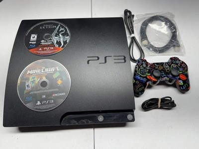 Sony PlayStation 3 PS3 Slim 160GB 3001A Console System + Controller + 2 GAMES
