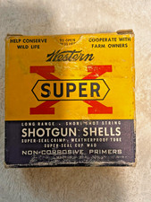 VINTAGE Empty Box WESTERN SUPER X 20 GA SHELL BOX CARBOARD