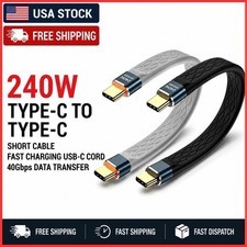Type-C to Type-C 240W Short Cable Fast Charging USB-C Cord 40Gbps Data Transfer
