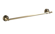 24 Inch Towel Bar Antique Brass Carved Pattern Wall Mounted Rack Brushed