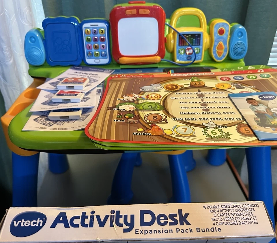 VTech Explore and Write Activity Desk/chalkboard/easel + Extra Expansion Packs - Image 2 of 4