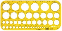 M+R 785230670 Lochkreisschablone 1-36 Mm, Gelbtransparent