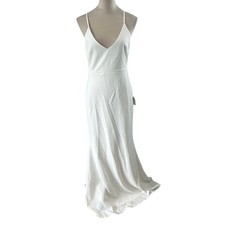 NWT Lulus Infinite Glory White Maxi Dress Wedding Bridal Classy Elegant Size M