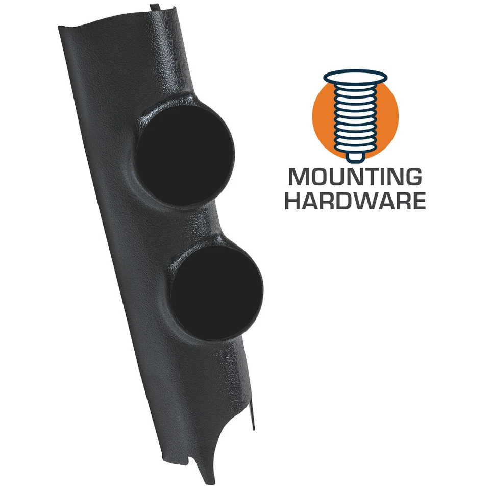 GlowShift 52mm Black Dual Gauge Pillar Pod for 2011-2018 Jeep Wrangler JK - Image 3 of 3