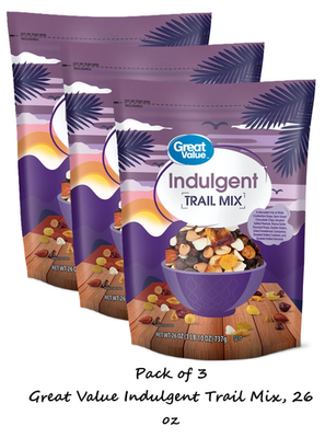 #ad Great Value Indulgent Trail Mix 26 oz 3 Pack $18.18