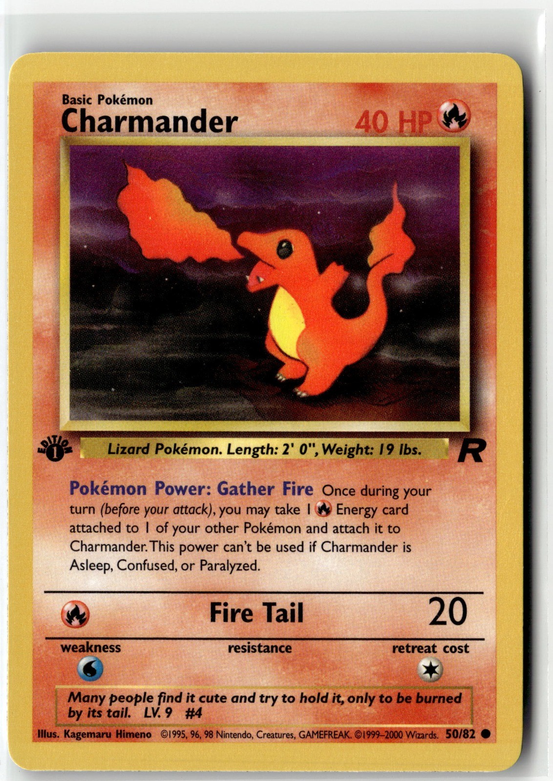 Charmander Common Team Rocket 50/82 1st Edition NM