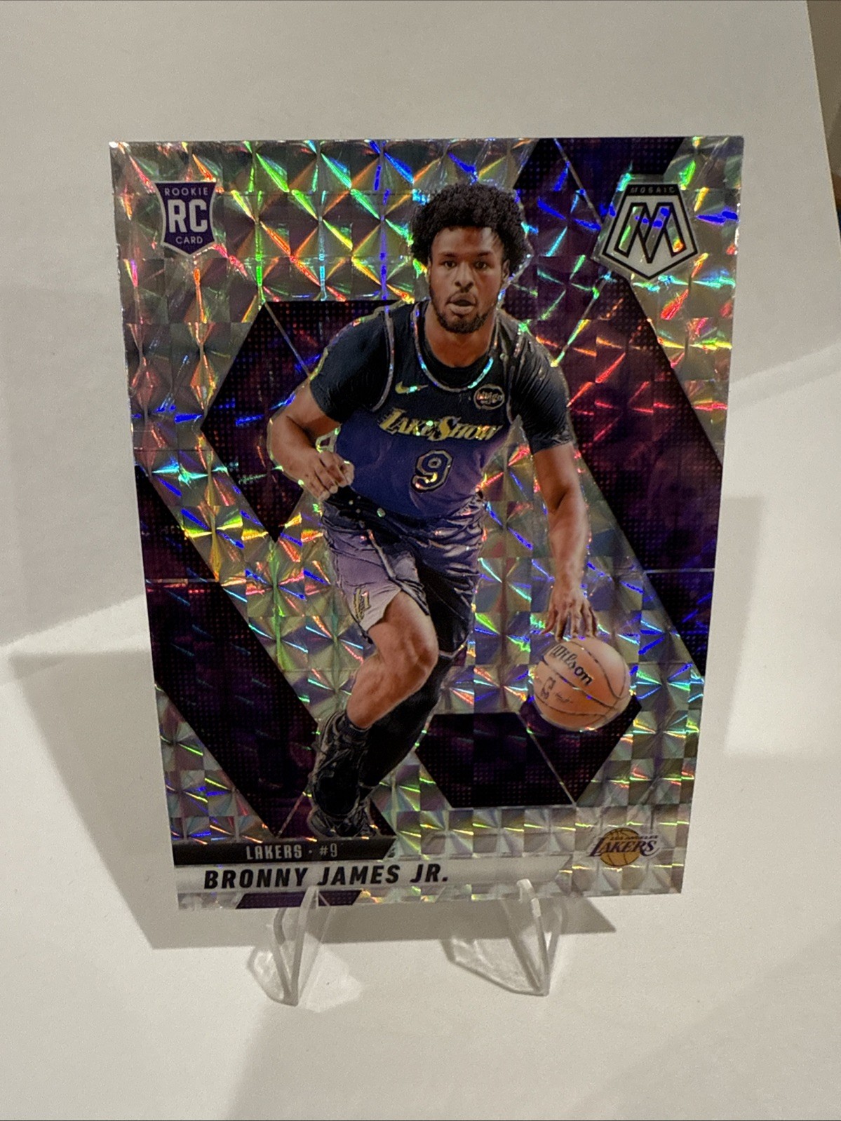 2024-25 Mosaic Bronny James Jr. Rc Silver Mosaic Prizm Los Angeles Lakers #214