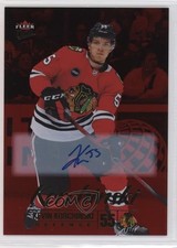 2024 Upper Deck Fleer Ultra Red Rainbow Foil 2/25 Kevin Korchinski #89 Auto 0c3