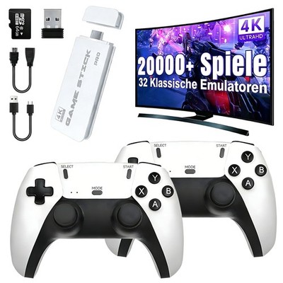 Spielkonsole Retro Game Stick 20000+ Spiele 2 Gamepads HDMI für TV Plug & Play