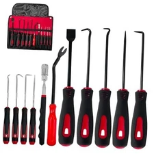 11Pcs Pick and Hook Set with Magnetic Telescoping Tool Kit, Precision Scraper 