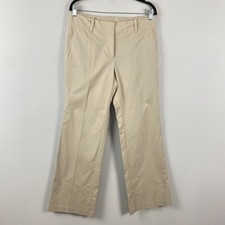 Ann Taylor Signature Fit Trouser Pants Size 8 Beige Mid Rise