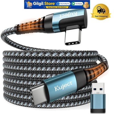 16FT Braided Nylon Link Cable for Oculus Quest 3/2 & Pico 4 - High Speed USB 3.0