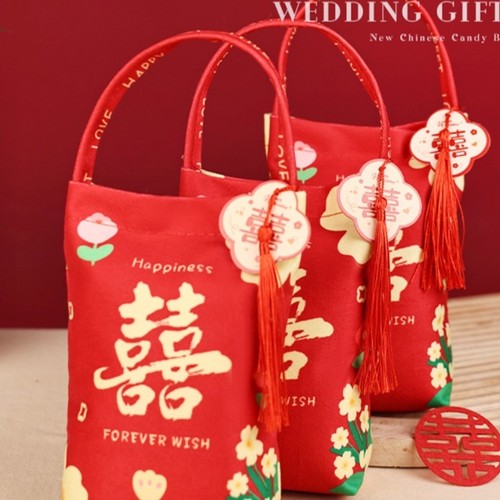 Velvet Sugar Bag Cloth Handbags Cartoon Self-styled Bag Wedding - Picture 4 of 12