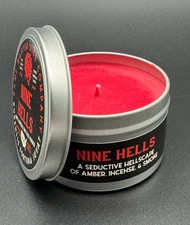 Nine Hells Soy Wax Candle 8oz USA Hand Made Dungeons Dragons D&D Fantasy Avernus
