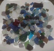 Genuine surf tumbled sea glass 15.3 Ounces of mixed colors