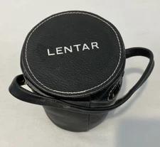 Vintage Lentar Lens Case Black Leatherette with Strap — Replacement Lens Case
