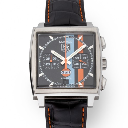 TAG Heuer Monaco CW211A Gulf Limited Edition 38mm Chronograph Box & Papers 2007