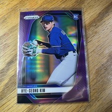 2025 Panini Prizm Hye-Seong Kim Purple Prizm Rookie 75/149 LA Dodgers