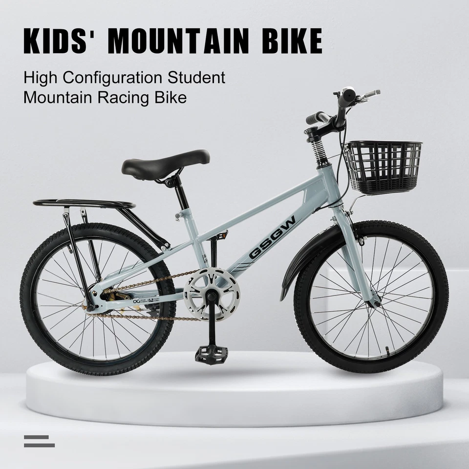 🚲20 inches Teenager Children's Bicycle Kid's Bike Boys and Girls with Basket - Image 4 of 4