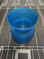 Frosted glass vase, turquoise