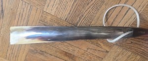 Vintage Saks Fifth Avenue Shoe Horn Handmade In Scotland Genuine 12"Horn *read*