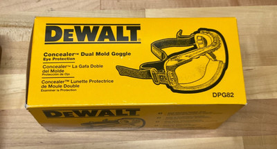 Dewalt DPG82 Concealer Anti-Fog Dual Mold Safety Goggle - 1 Pair New
