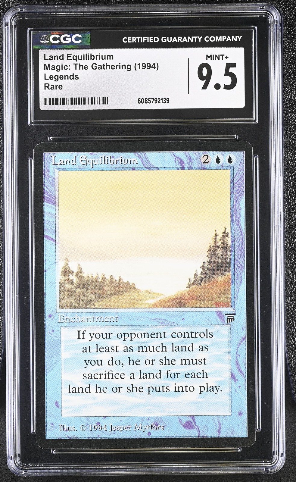 MTG Land Equilibrium Legends CGC 9.5 Mint+ Rare Graded Vintage Magic